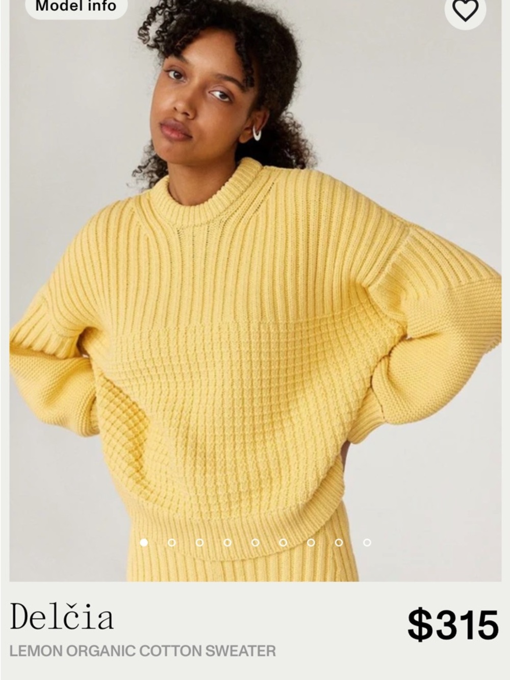 The Knotty Ones Delcia Lemon Organic Cotton Crewneck Sweater - Yellow